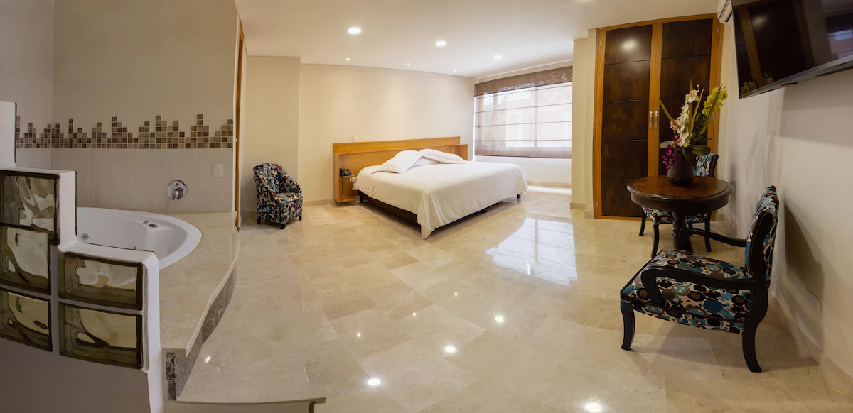 Habitación Deluxe con Jacuzzi hotel san pedro del fuerte